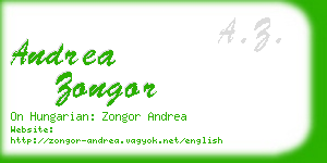 andrea zongor business card